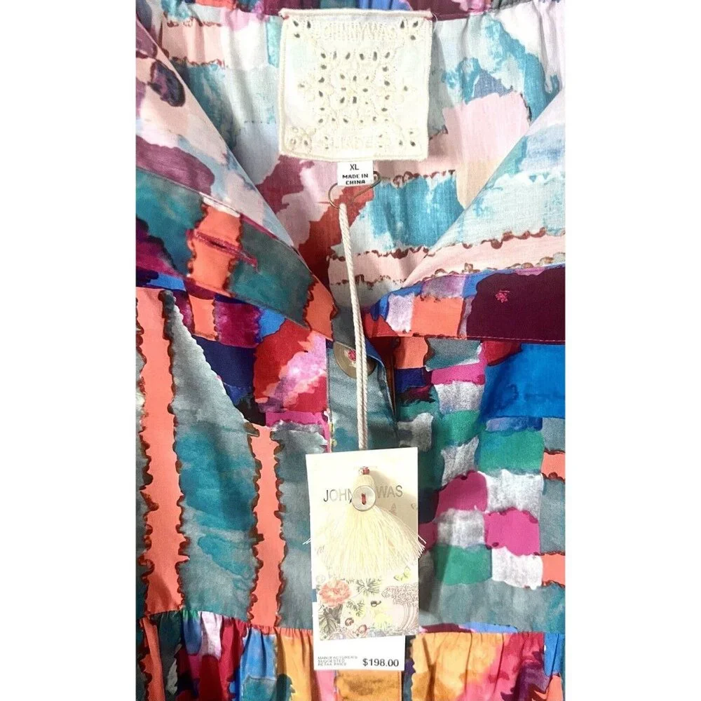 Johnny Was Summer Daydream Maxi Skirt Cotton Poplin XL NWT Boho - Picture 6 of 9